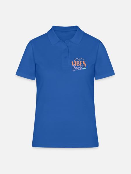Strand-Vibes - Frauen Polo Shirt - Royalblau