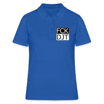 Provokante Blocktypografie Protest - Frauen Polo Shirt - Royalblau - Vorne - Ailine (174cm)