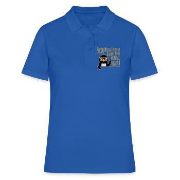 Social Media Seriously Harms Mental Health Pinguin - Frauen Polo Shirt - Royalblau - Vorne - Ailine (174cm)