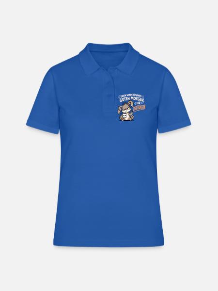 Morgenmuffel Hase - Frauen Polo Shirt - Royalblau