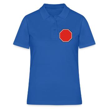 verkehrsschild - für eigenen text - Frauen Polo Shirt - Royalblau - Vorne - Ailine (174cm)