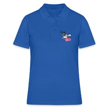 Pigeon de l’arène Pia Peace - Polo Femme - bleu royal - Devant - Ailine (174cm)