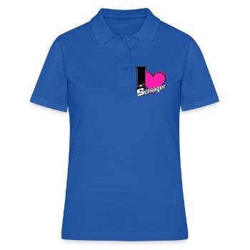 Schlager Party , Schlager Musique , Schlager Love - Polo Femme - bleu royal - Devant - Ailine (174cm)