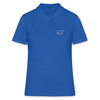 Hé, tu as laissé tomber ça - Polo Femme - bleu royal - Devant - Ailine (174cm)