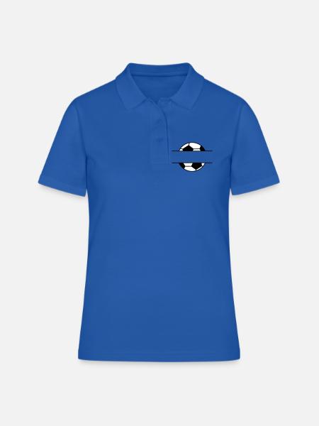 Étiquette de nom de football avec le nom souhaité - Polo Femme - bleu royal