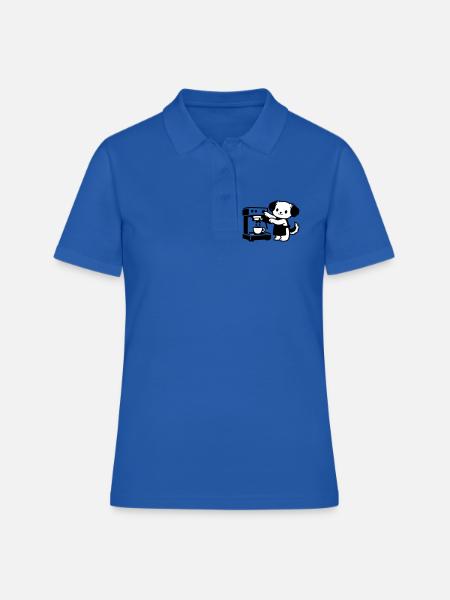 Barista-Hund supersüß - Frauen Polo Shirt - Royalblau