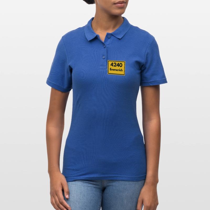 OLD POSTCODE POSTCODE RETRO 4240 EMMERICH – RHEIN Women's Polo Shirt
