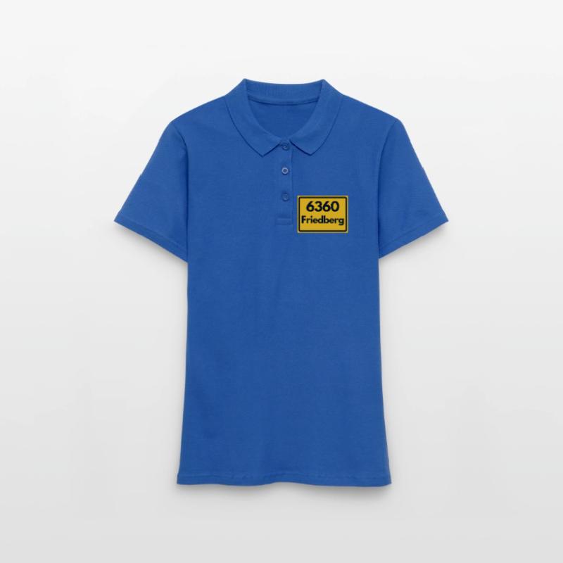 OLD POSTCODE ZIP CODE RETRO 6360 FRIEDBERG HEIMAT Women's Polo Shirt