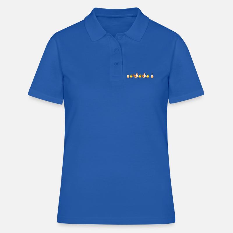 Evolution Ei-Küken-Henne-Darwin - Frauen Polo Shirt - Royalblau