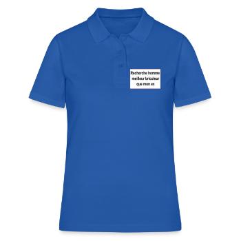 cherche homme - Polo Femme - bleu royal - Devant - Ailine (174cm)