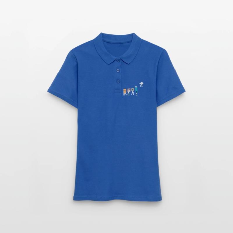 Cloud-Computing-Lustige Programmierer-Daten-KI-Software Frauen Polo Shirt
