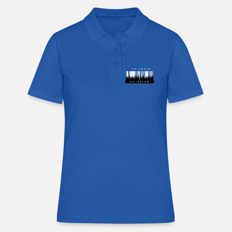 As Above So Below Forest Barcode - Women's Polo Shirt - royal blue