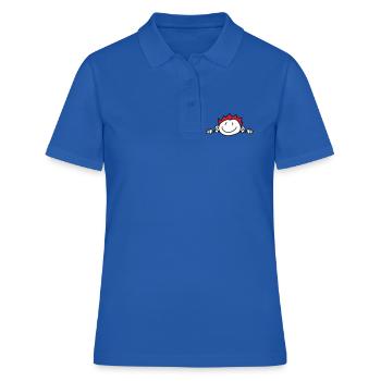 cache mur mur face face tête enfant peint kri - Polo Femme - bleu royal - Devant - Ailine (174cm)