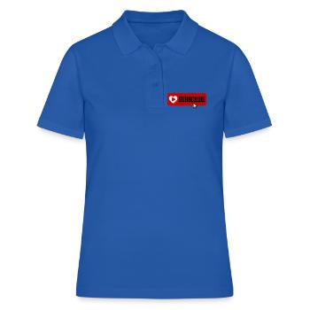 Fabulous YouTube Channel Subscribe Button Icon - Women's Polo Shirt - royal blue - Front - Ailine (174cm)