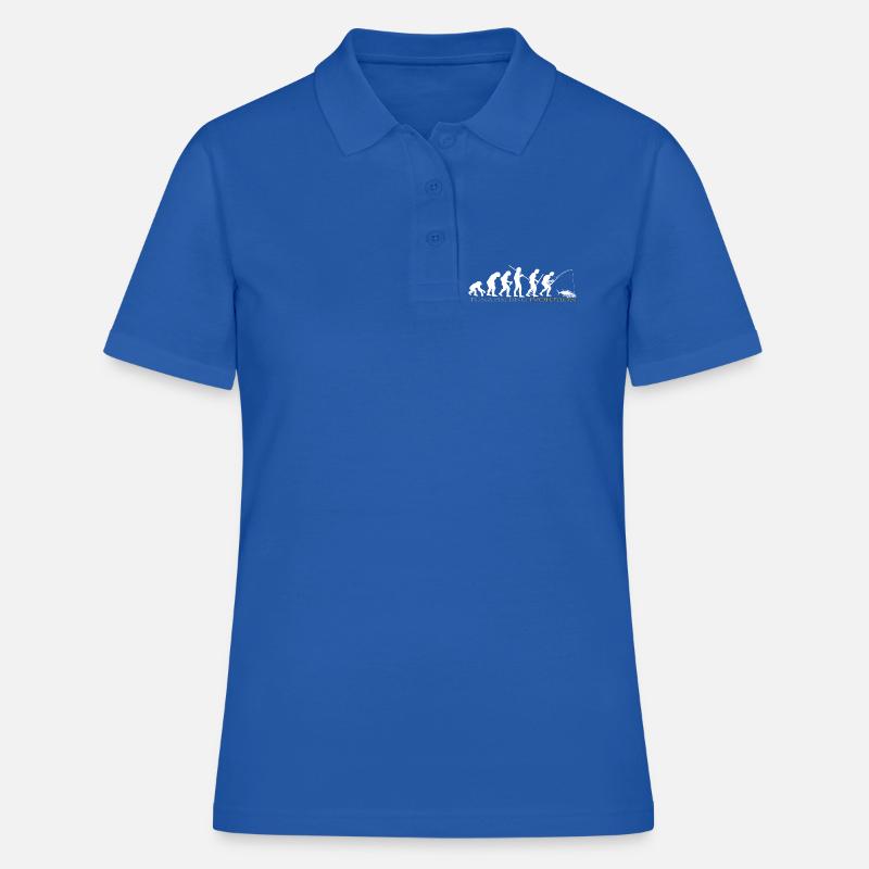 EVOLUTION DE LA PÊCHE (version blanche) - Polo Femme - bleu royal