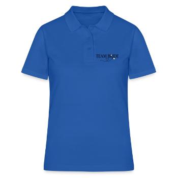 Team Bride Herz Design – JGA Braut Crew Outfit - Frauen Polo Shirt - Royalblau - Vorne - Ailine (174cm)