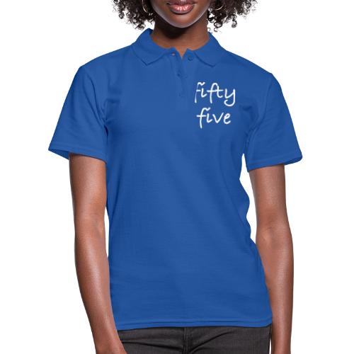 Fiftyfive -teksti valkoisena kahdessa rivissä - Naisten pikeepaita