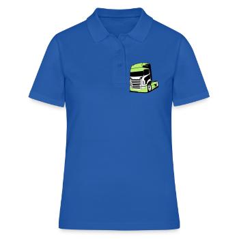 Camion V8 saisissant - Polo Femme - bleu royal - Devant - Ailine (174cm)