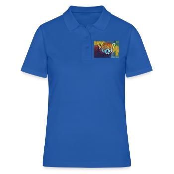 Red Panda Stare In Slumber - Women's Polo Shirt - royal blue - Front - Ailine (174cm)