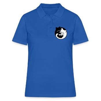 Chats Yin-Yang - Polo Femme - bleu royal - Devant - Ailine (174cm)