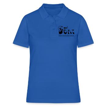 L’île natale du cœur Föhr - Polo Femme - bleu royal - Devant - Ailine (174cm)