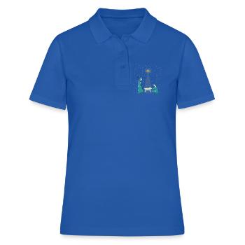 Crèche de l’Enfant Jésus - Polo Femme - bleu royal - Devant - Ailine (174cm)