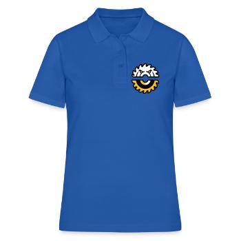 Kreissaege Gesicht Grafik - Frauen Polo Shirt - Royalblau - Vorne - Ailine (174cm)