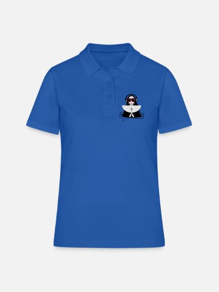 La religieuse avec des lunettes et un casque - Polo Femme - bleu royal