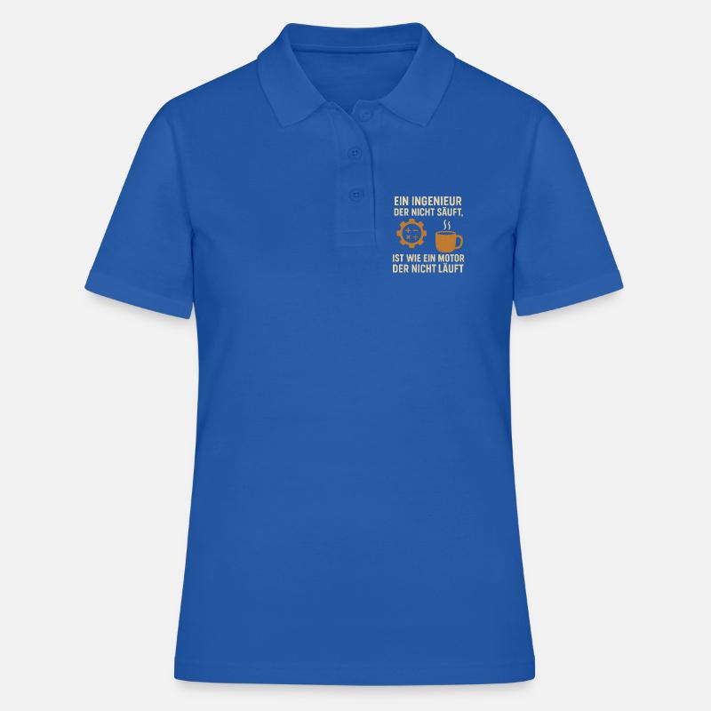 Engineer Coffee Engine - Women's Polo Shirt - royal blue