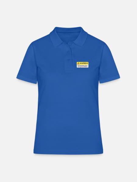 Warning : May Randomly Start Talking About Bitcoin - Polo Femme - bleu royal