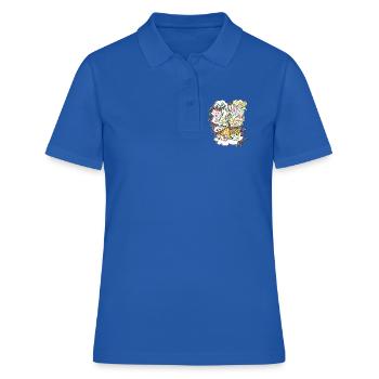 Plaisir sucre-sucre-sucre-sucre - Polo Femme - bleu royal - Devant - Ailine (174cm)