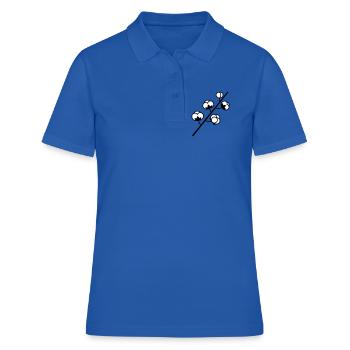 Baumwolle Zweig Pflanze - Frauen Polo Shirt - Royalblau - Vorne - Ailine (174cm)