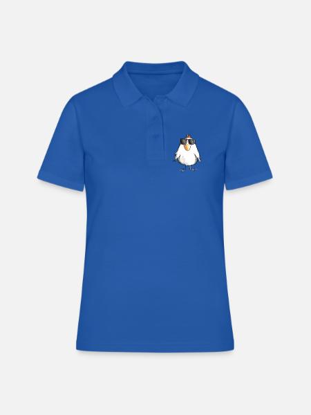 Huhn mit cooler Sonnenbrille - Hahn - Gockel - Frauen Polo Shirt - Royalblau