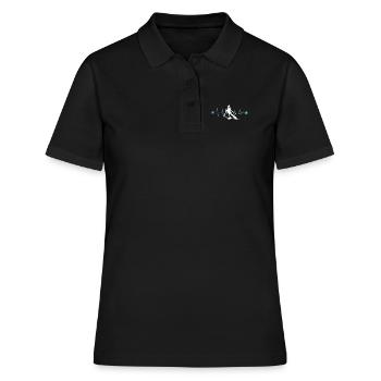 Ski heartbeat shirt for skiers - Women's Polo Shirt - black - Front - Ailine (174cm)