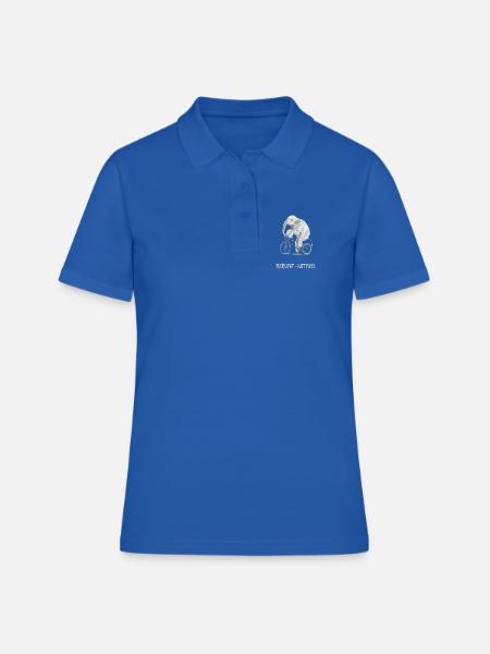 Burn Fat – Not Fuel Lustiger Fahrrad Elefant - Frauen Polo Shirt - Royalblau