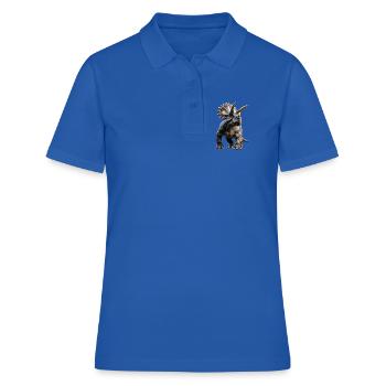 Triceratops Dinosaure Dinos Triceratops Dino - Polo Femme - bleu royal - Devant - Ailine (174cm)