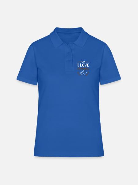 I Love Running - Frauen Polo Shirt - Royalblau