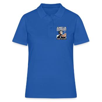 Amelia Earhart – Bring Her Home - Women's Polo Shirt - royal blue - Front - Ailine (174cm)