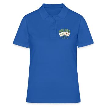 Mahjong-Spiel Sozialclub-Mahjong-Spieler - Frauen Polo Shirt - Royalblau - Vorne - Ailine (174cm)