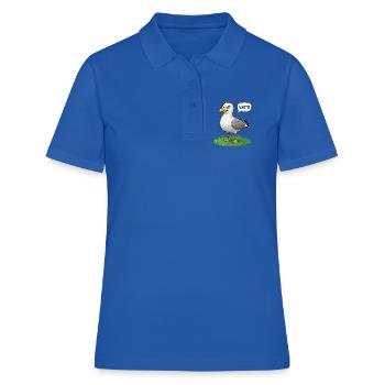 Expression humoristique de plage sur la côte des oiseaux marins de Watt - Polo Femme - bleu royal - Devant - Ailine (174cm)