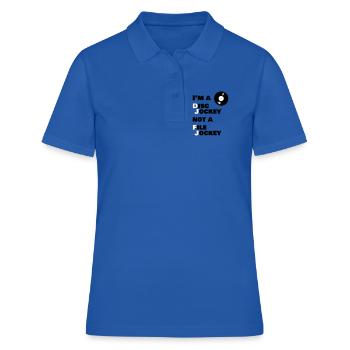 Je suis un blagueur de disques, pas un DJ - Polo Femme - bleu royal - Devant - Ailine (174cm)