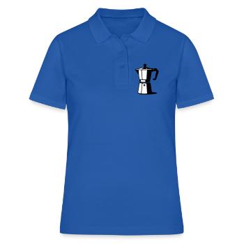 Espresso Kanne  - Frauen Polo Shirt - Royalblau - Vorne - Ailine (174cm)