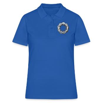 Gedrehter 3D Ring Silber - Frauen Polo Shirt - Royalblau - Vorne - Ailine (174cm)