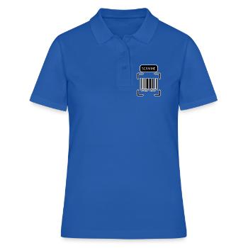 SCAN ME code-barres Funny Design - Polo Femme - bleu royal - Devant - Ailine (174cm)
