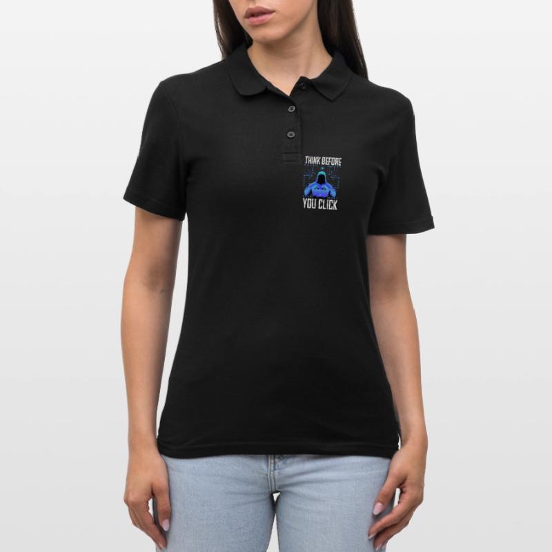 Hacker-Hacker-Hacker-Programmierer Linux Cybersicherheitsdaten Frauen Polo Shirt