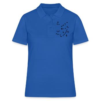 Vogel Schwarm Fliegen - Frauen Polo Shirt - Royalblau - Vorne - Ailine (174cm)