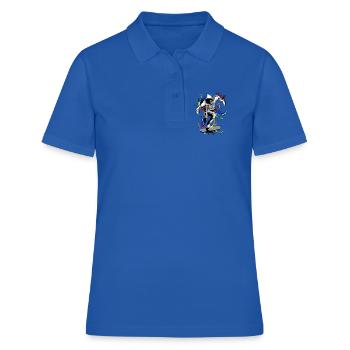 Skate - Skateboard - Skateboarder - Polo Femme - bleu royal - Devant - Ailine (174cm)