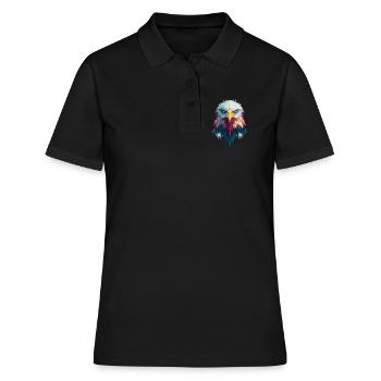 Impressive eagle piercing gaze - Women's Polo Shirt - black - Front - Ailine (174cm)