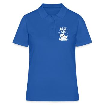 Beste Schwester Katzen Schwestern Best Sis Katze - Frauen Polo Shirt - Royalblau - Vorne - Ailine (174cm)