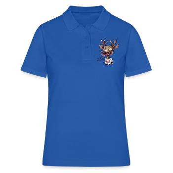 A completely broken reindeer asks Walter for more - Women's Polo Shirt - royal blue - Front - Ailine (174cm)